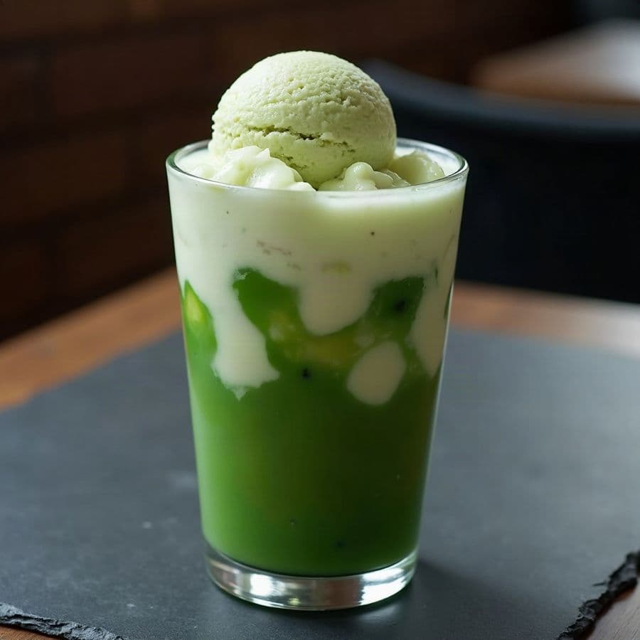 Ice Green Matcha with Matcha Ice Cream