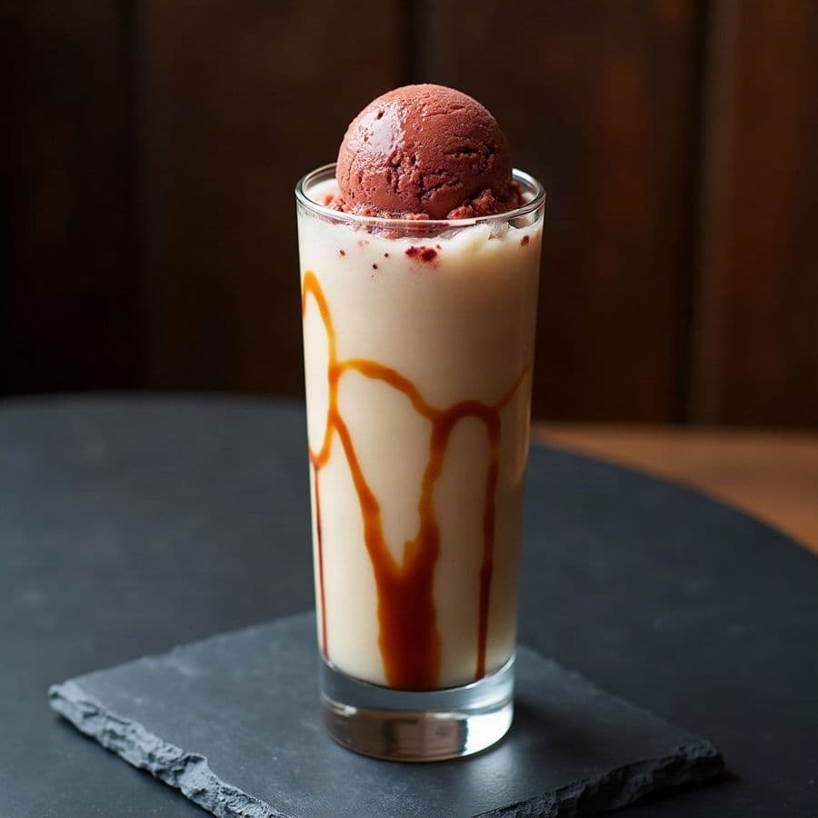 Ice Brown Sugar with Red Bean Ice Cream